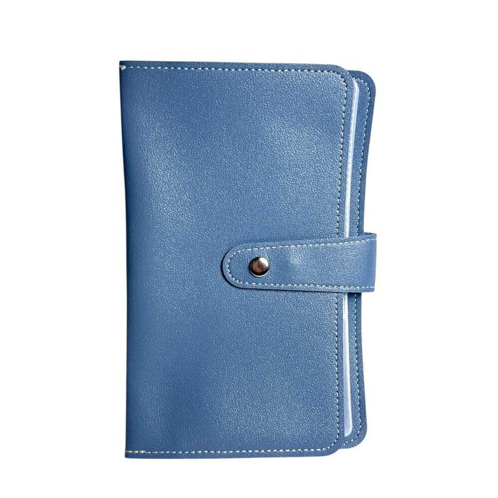 Blue Card Holder Wallet NEW faux leather